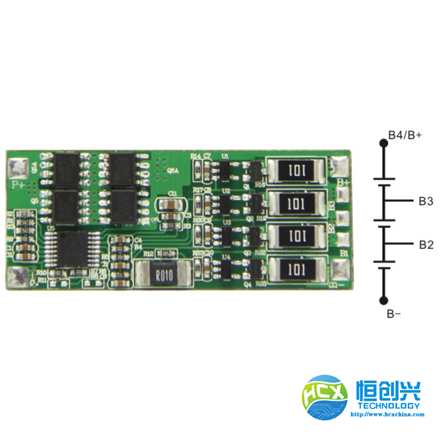 3-4串8A HCX-D119電量計(jì)鋰電池保護(hù)板(圖1) HCX-D119電量計(jì)鋰電池保護(hù)板
